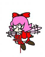 blood fairy funny gore kirby_(series) knife pink_hair ribbon_(kirby) // 541x680 // 138.1KB